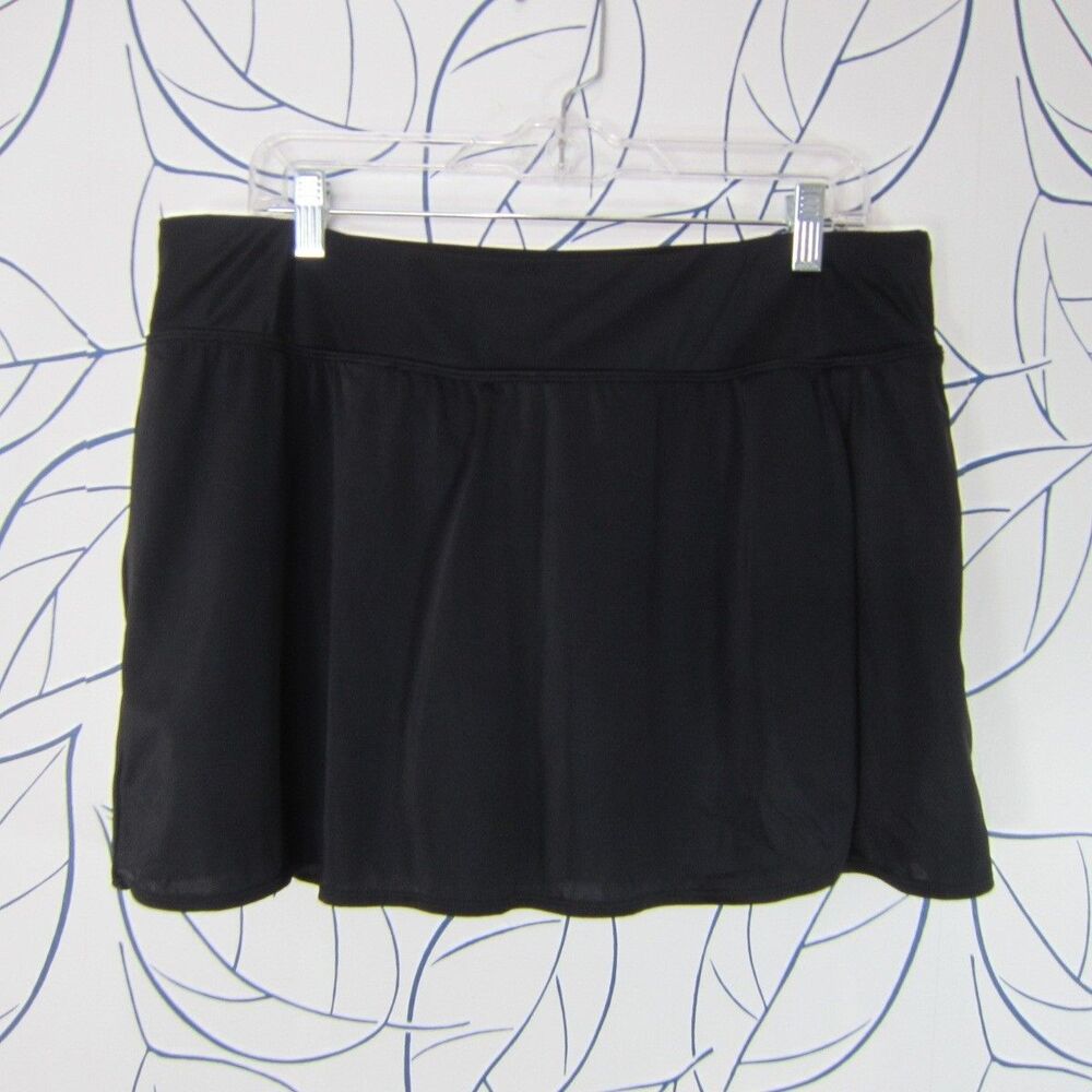 Cazimi Black Swim Skirt Skort Women's Size 18W Pool Beach Swimming